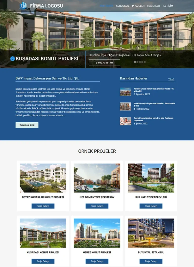 İnşaat Web Sitesi