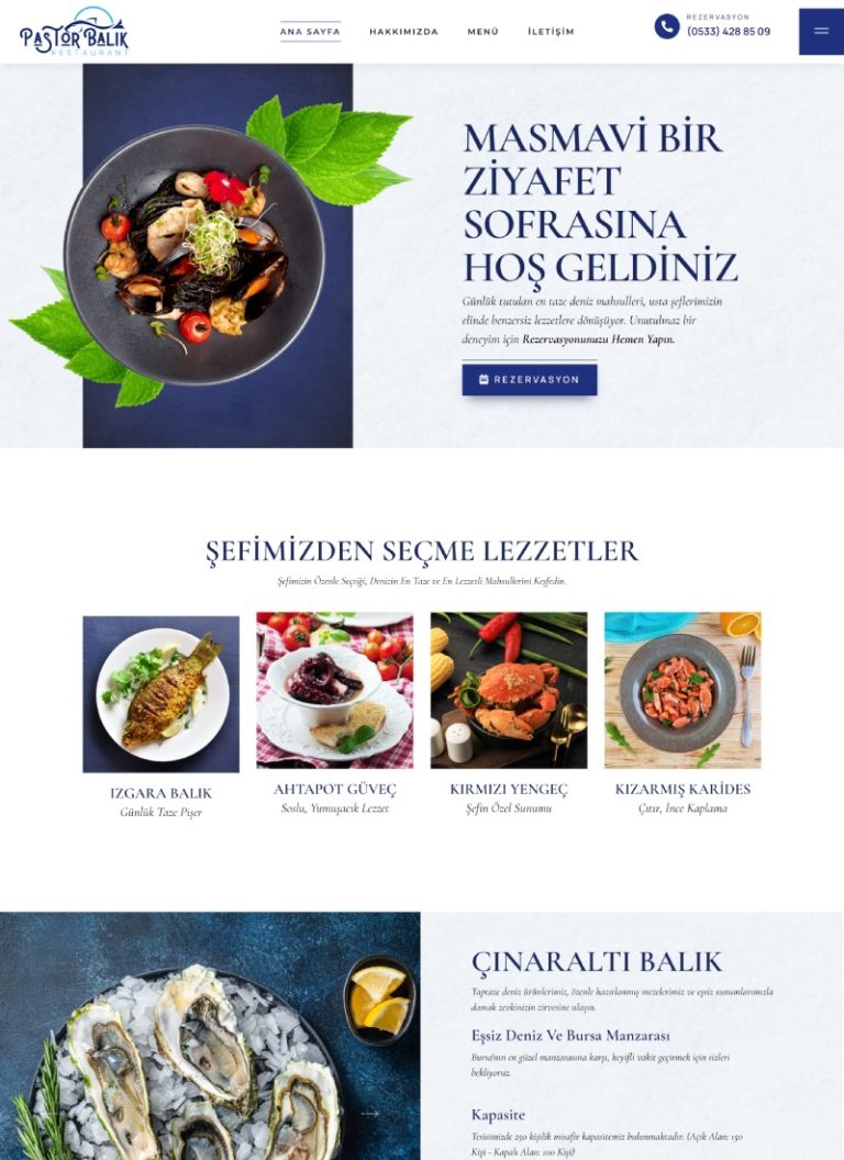 Restaurant & Cafe Web Sitesi